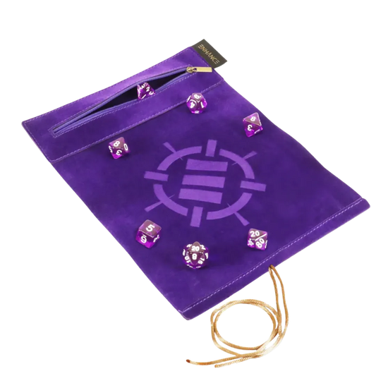 ENHANCE Roll on a Scroll Dice Rolling Mat & 7pc Acrylic Dice Set Purple-Accessory Power Europe-Radaddel