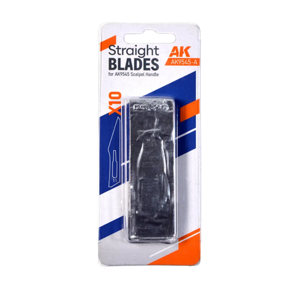 Straight Blades for Scalpel Handle AK9545 (10 pcs.)-AK-Interactive-Radaddel