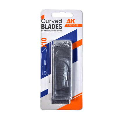 Curved Blades for Scalpel Handle AK9545 (10 pcs.)-AK-Interactive-Radaddel