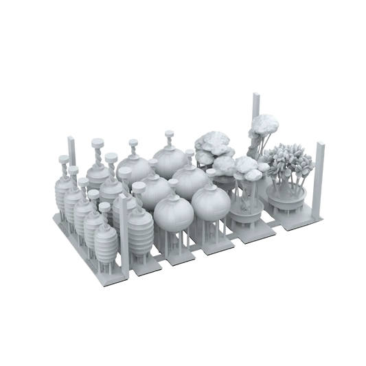 Japanese Lamps & Bonsai - Basing Bits (19 Teile)-AK-Interactive-Radaddel