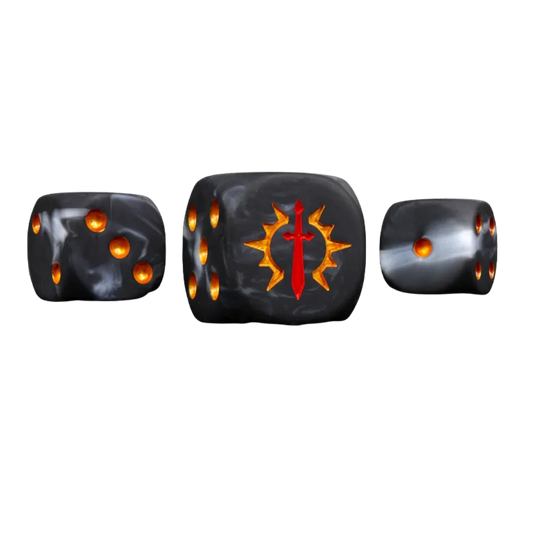 Consecrated Blades Dice - Black 16mm Round (25 Stück)-Baron of Dice-Radaddel