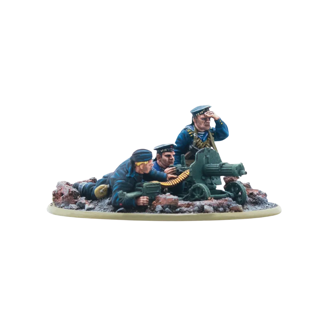 Soviet Naval Brigade Medium Machine Gun Team-Warlord Games-Radaddel