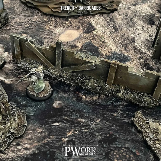 MDF Terrain Trench Barricades-PWork Wargames-Radaddel