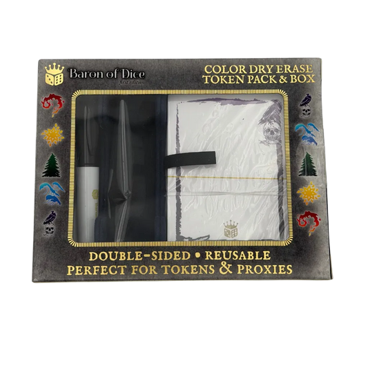 Color Dry Erase Token Box Set Black