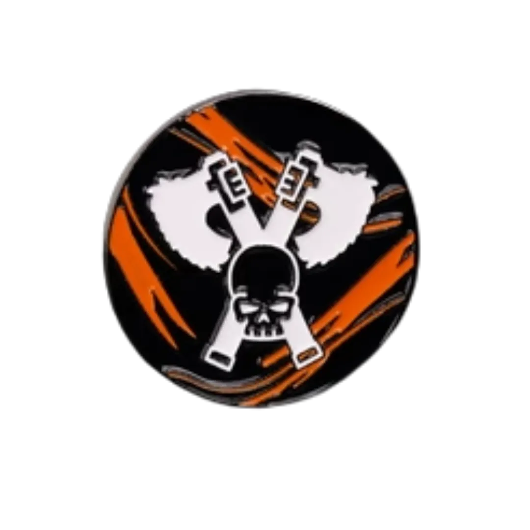 40mm Metal Coin - Skull Grinders | Black Lava-Baron of Dice-Radaddel