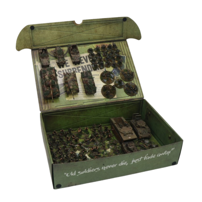 Bolt Action Army Box  with two plates for magnetically-based miniatures