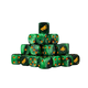 Drake - Green & Gold Dice 16mm Round (25 Stück)