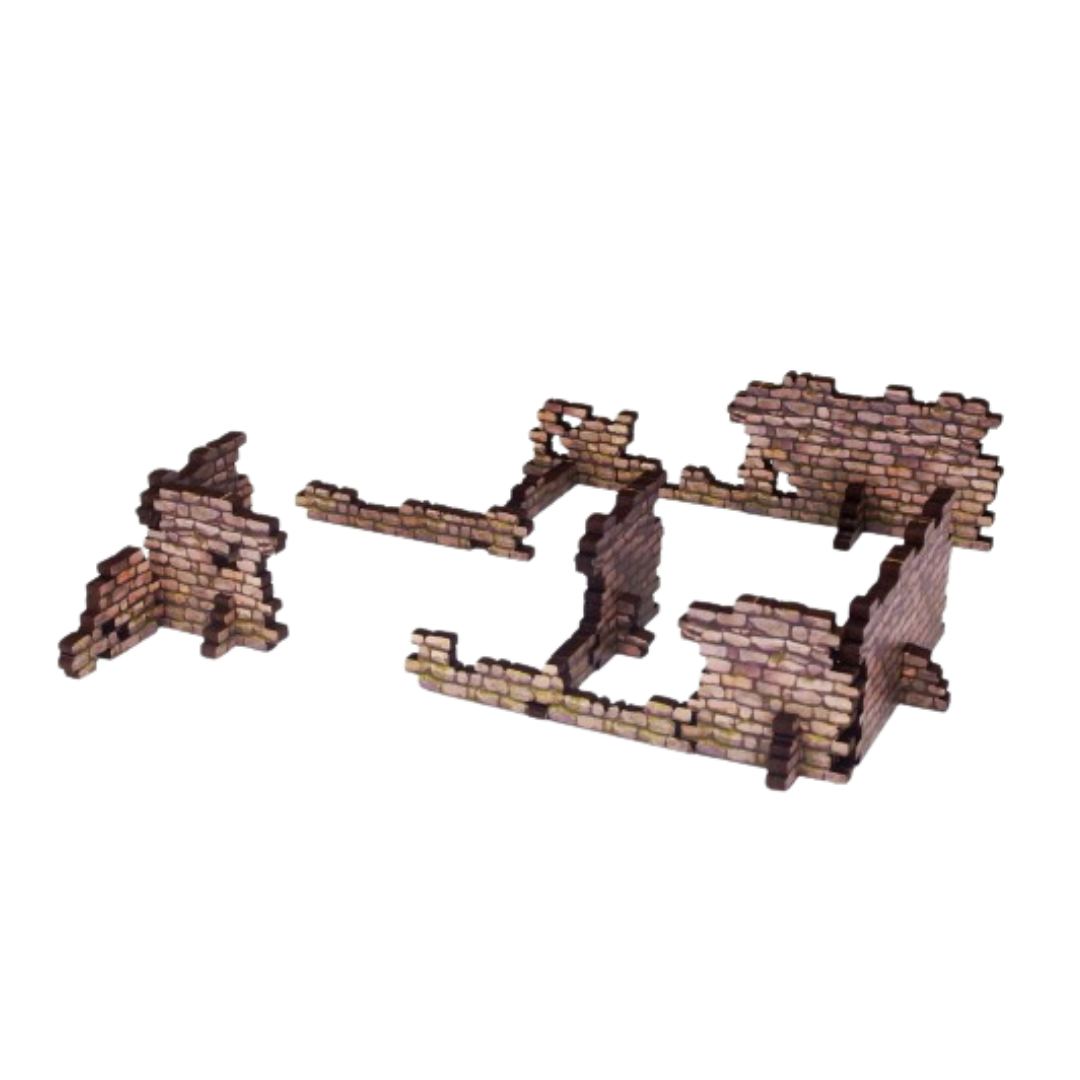 Fantasy Old Walls (10 pieces) PREPAINTED [28-35mm]