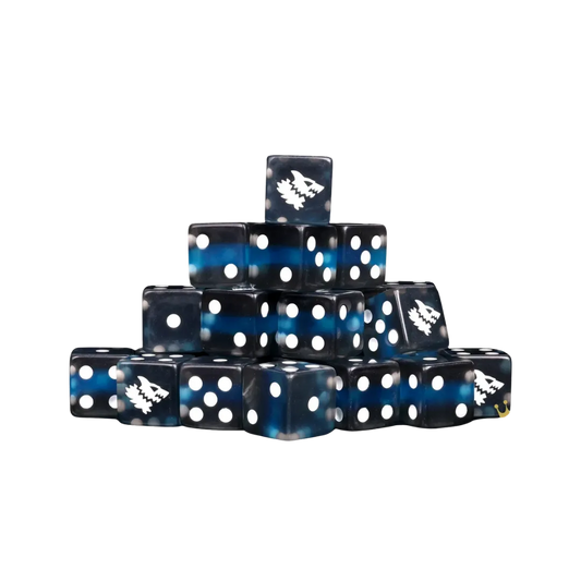 Black Ice Dice Square 16mm (25 Stück)-Baron of Dice-Radaddel