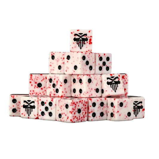 Bloody Massacre - Blood Speckled Dice 16mm Square (25 Stück)-Baron of Dice-Radaddel