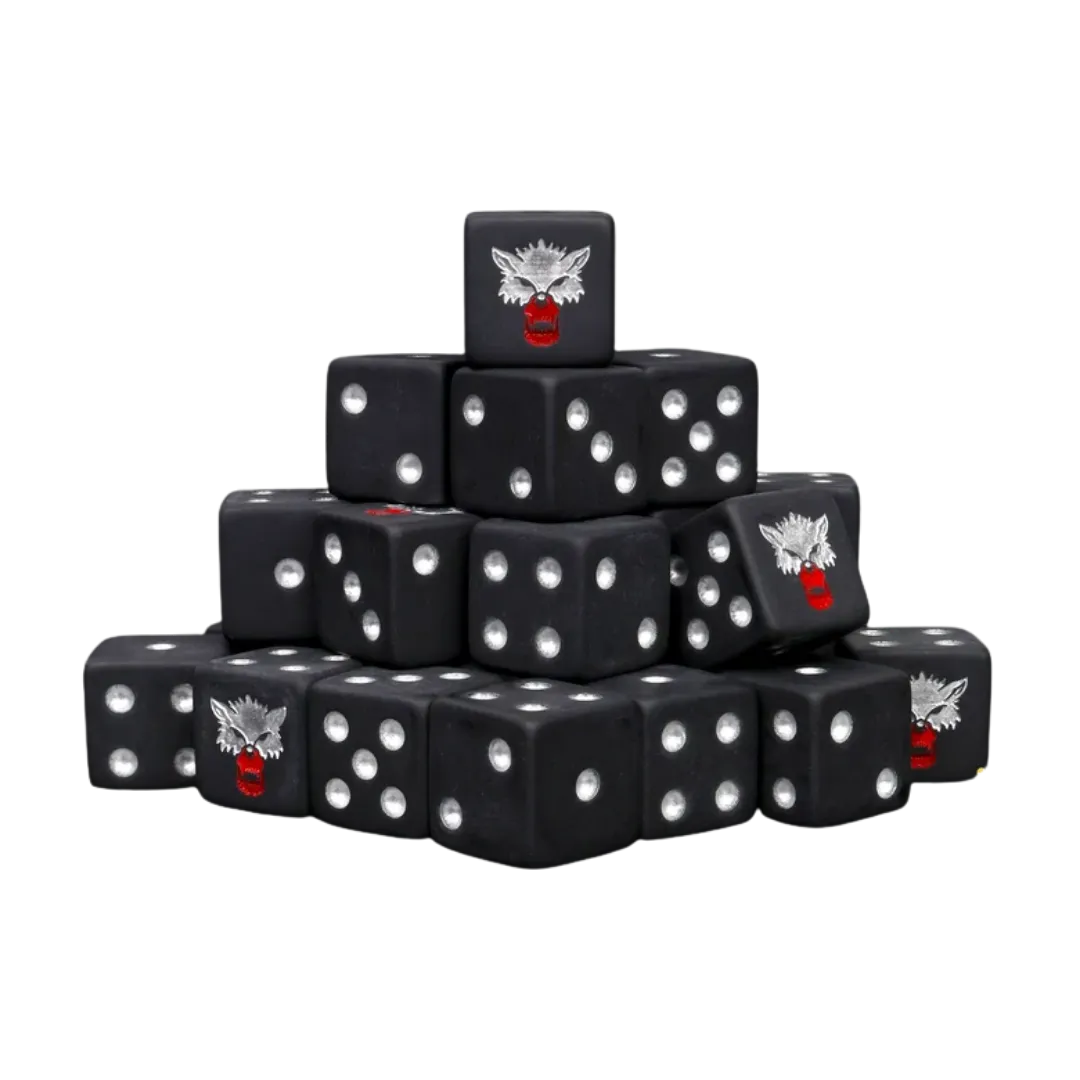 Bloody Wolf Dice 16mm Square (25 Stück)-Baron of Dice-Radaddel