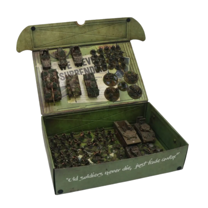 Bolt Action Army Box with two plates for magnetically-based miniatures-Safe and Sound-Radaddel
