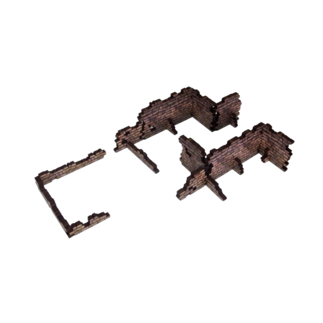 Fantasy Old Walls (10 pieces) PREPAINTED [28-35mm]