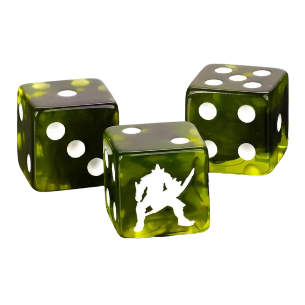 Cave Goblin Green Dice 16mm Square (10 Stück)-Baron of Dice-Radaddel