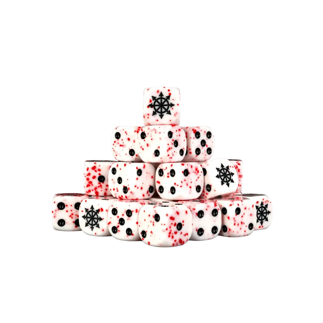 Chaos Demon Dice Blood Sacrifice Round 16mm (25 Stück)-Baron of Dice-Radaddel