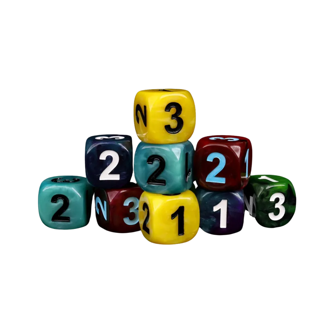 D3, Six Sided - Variety Color (10 Stück)-Baron of Dice-Radaddel