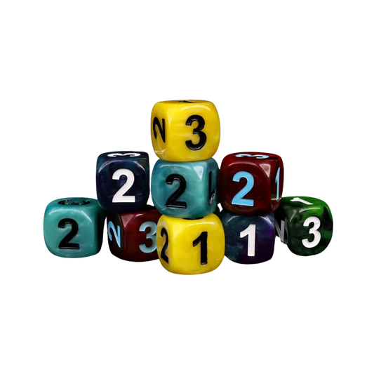 D3, Six Sided - Yellow (10 Stück)-Baron of Dice-Radaddel
