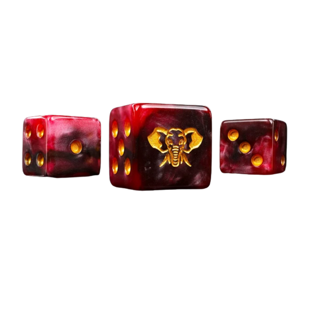 Four Tusked Elephant Dice 16mm Square (10 Stück)