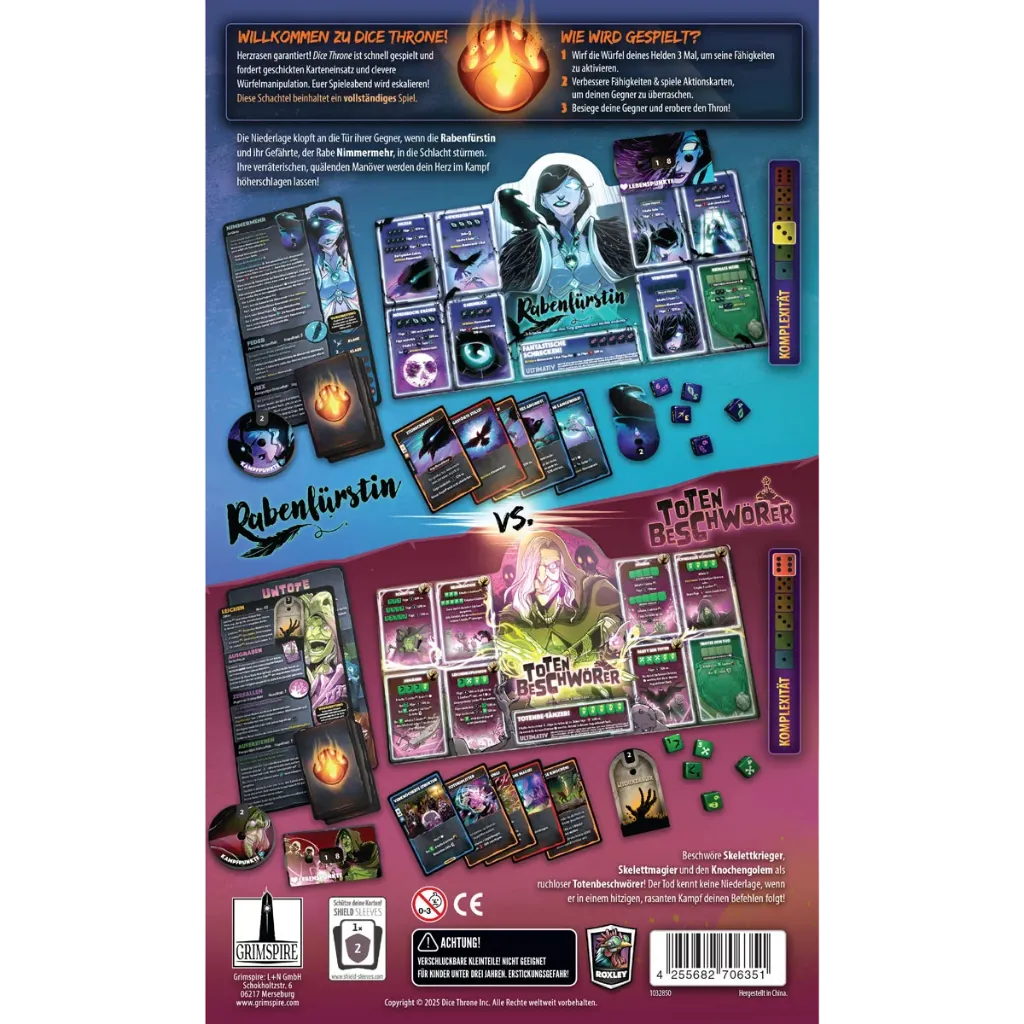 Dice Throne Outcasts: Rabenfürstin vs. Totenbeschwörer-Happyshops-Radaddel