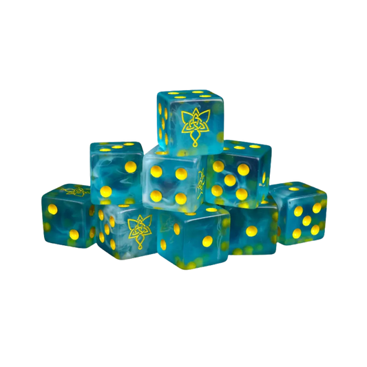 Elven Trinket - Elven Blue Dice Square 16mm (10 Stück)-Baron of Dice-Radaddel