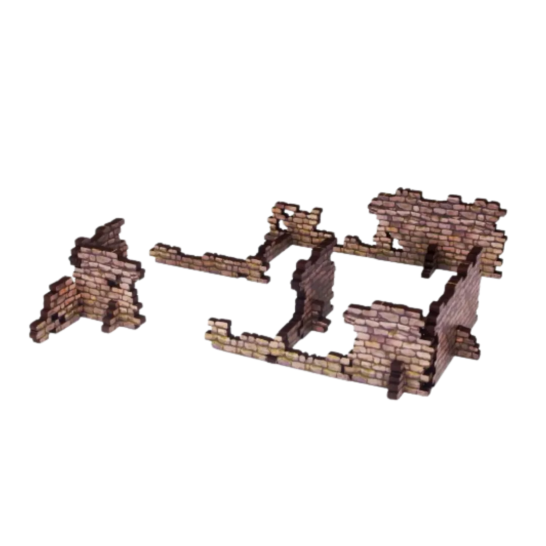 Fantasy Old Walls (10 pieces) PREPAINTED [28-35mm]-Micro Art Studio-Radaddel