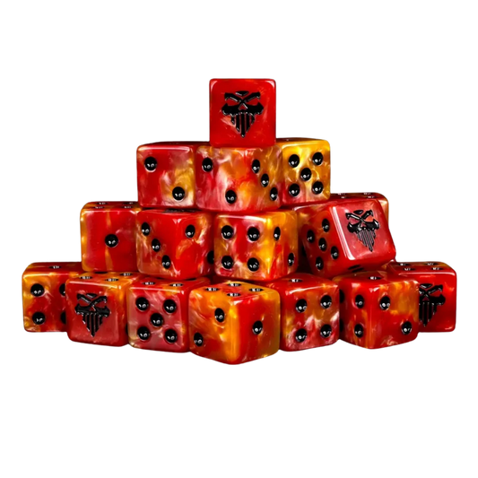 Fires of Hell Dice 16mm Square (25 Stück)-Baron of Dice-Radaddel