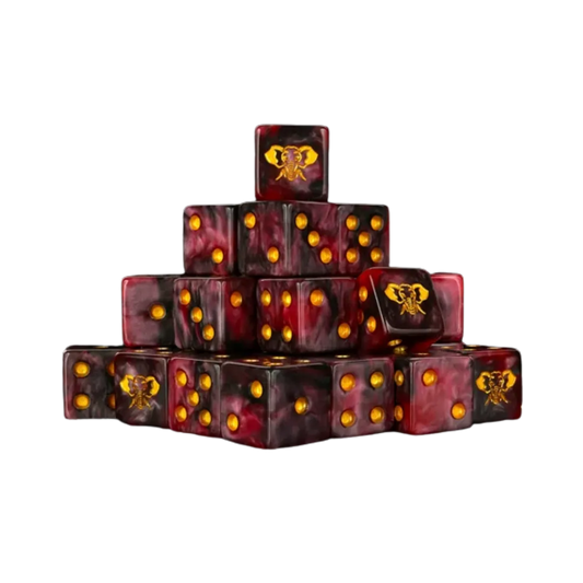 Four Tusked Elephant Dice 16mm Square (25 Stück)-Baron of Dice-Radaddel
