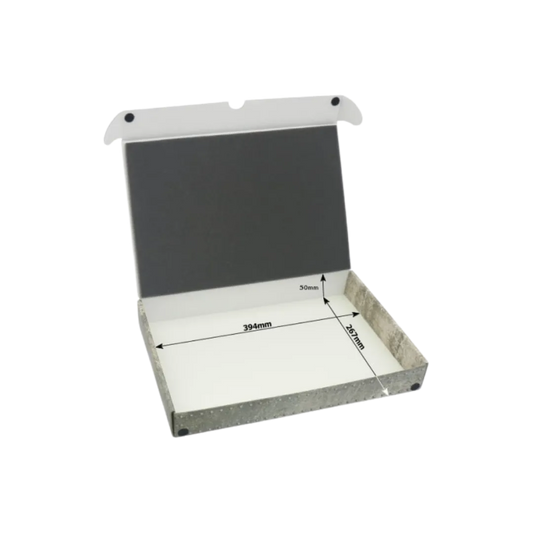 Full-size Standard Box for magnetically-based miniatures + metal plate on the in-Safe and Sound-Radaddel