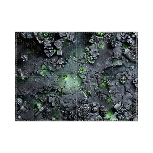 Gaming Mat Neoprene 60x44 - Tomb World with Deployment Zones and Grid-GMS Forge-Radaddel