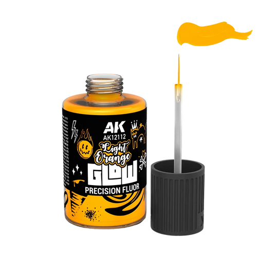 Light Orange Glow Precision Fluor 30ml-AK-Interactive-Radaddel