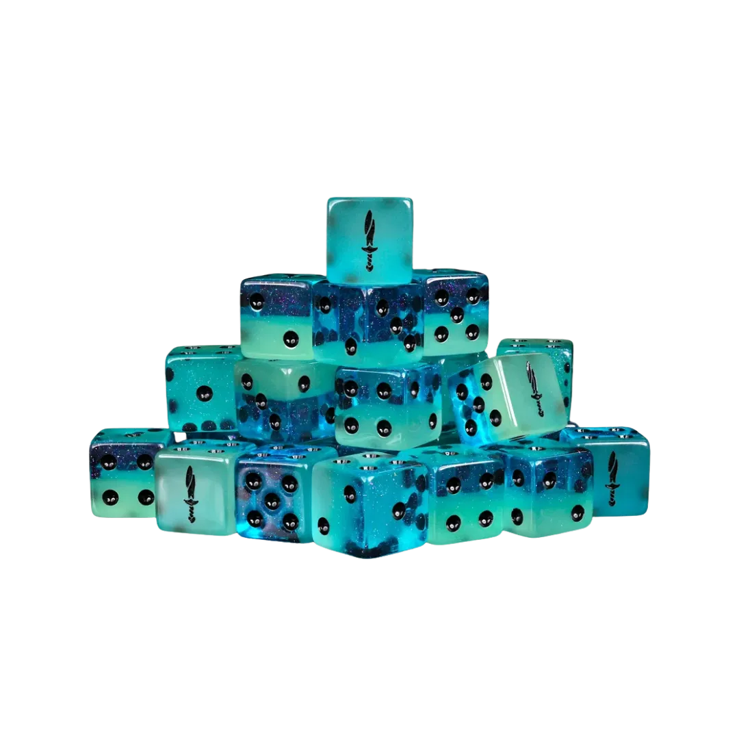 Moonlit Sword Dice Sqaure 16mm (25 Stück)-Baron of Dice-Radaddel