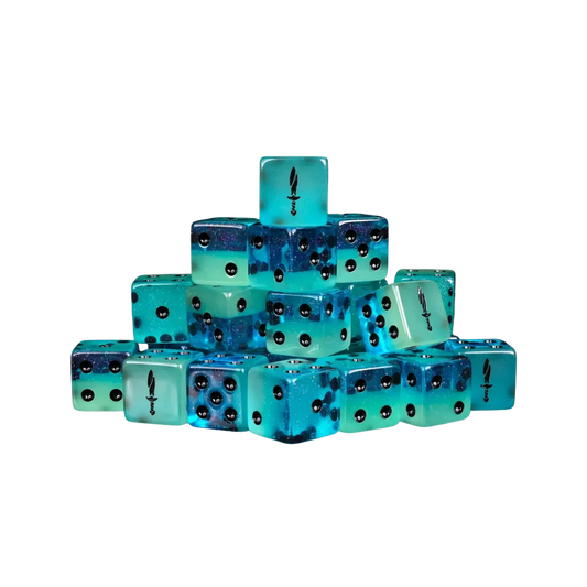 Moonlit Sword Dice Sqaure 16mm (25 Stück)-Baron of Dice-Radaddel