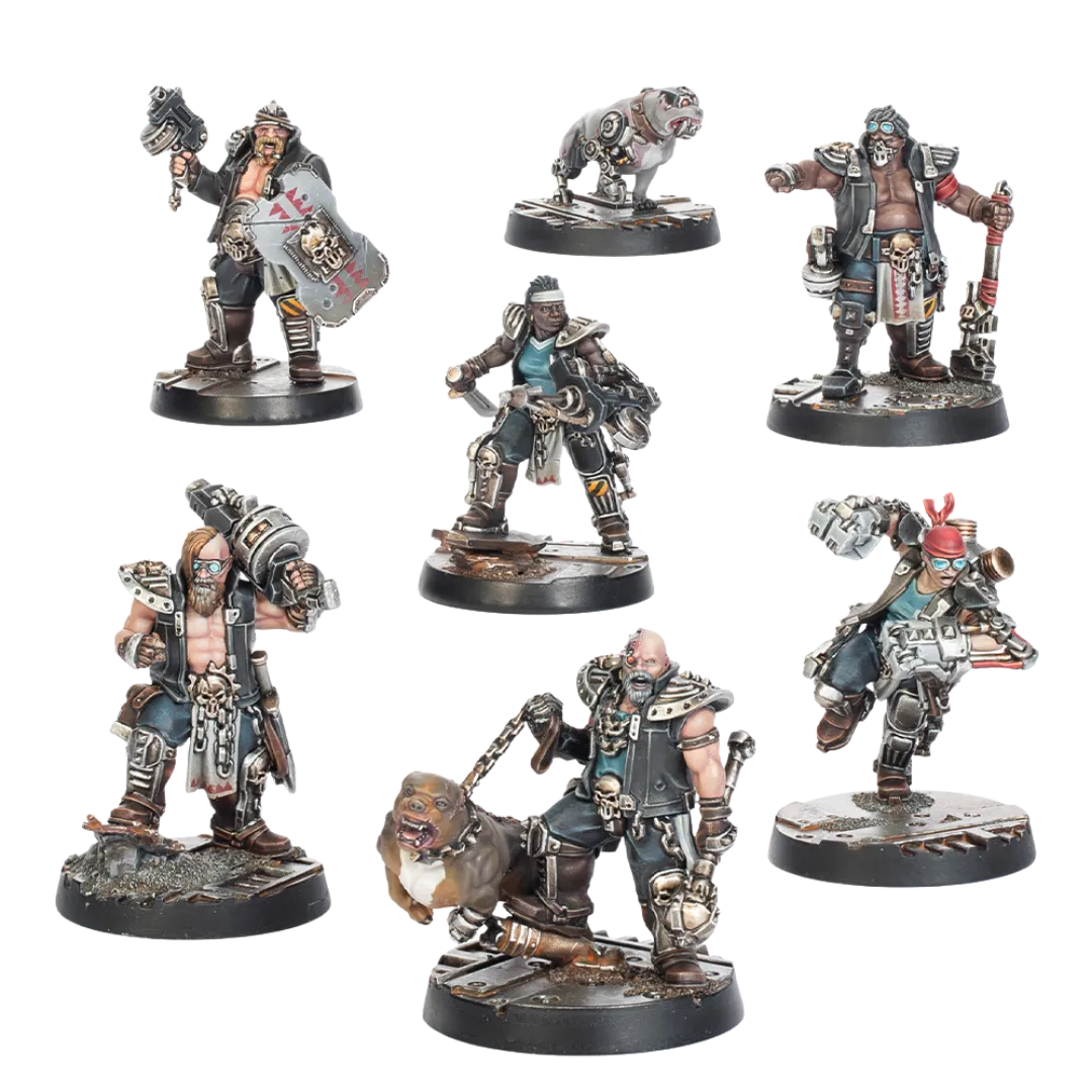 Necromunda: Orlock Road Sergeants & Cyber-Mastiffs-Games Workshop-Radaddel