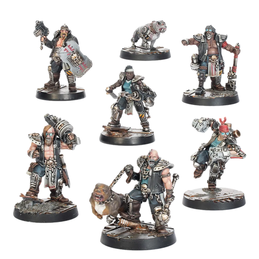 Necromunda: Orlock Road Sergeants & Cyber-Mastiffs-Games Workshop-Radaddel