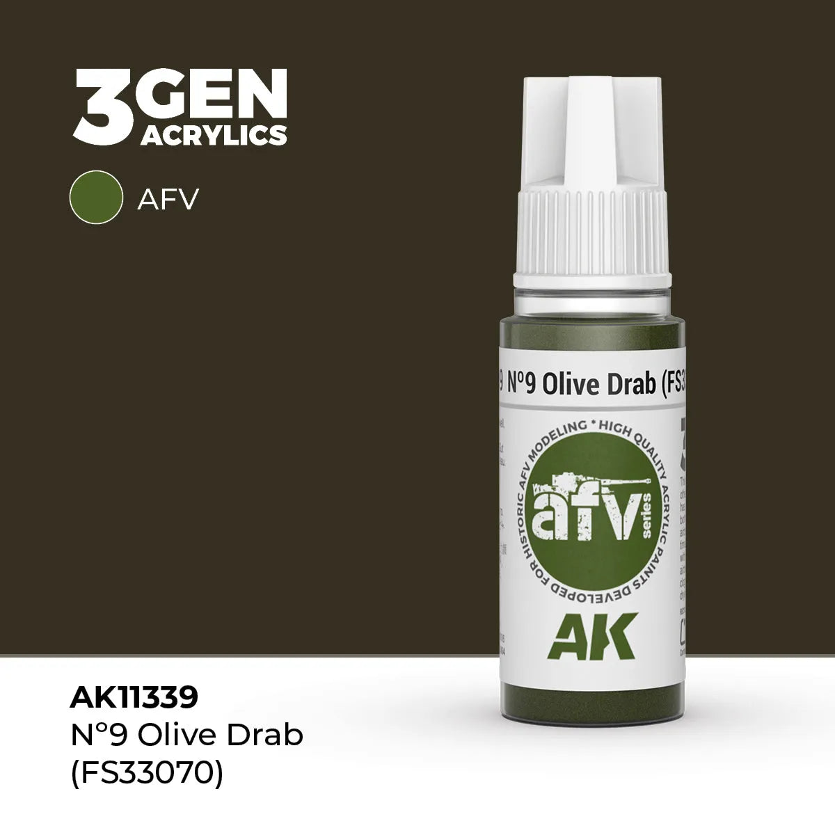 Nº9 Olive Drab (Fs33070)-AK-Interactive-Radaddel