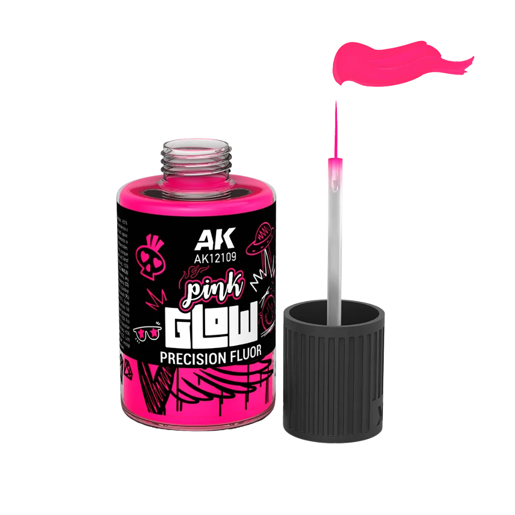 Pink Glow Precision Fluor 30ml-AK-Interactive-Radaddel