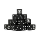 Second Place Matte Black Dice 16mm Square (25 Stück)-Baron of Dice-Radaddel
