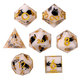 Snowy Neko Liquid Core RPG Dice Set (7 Stück)-Baron of Dice-Radaddel