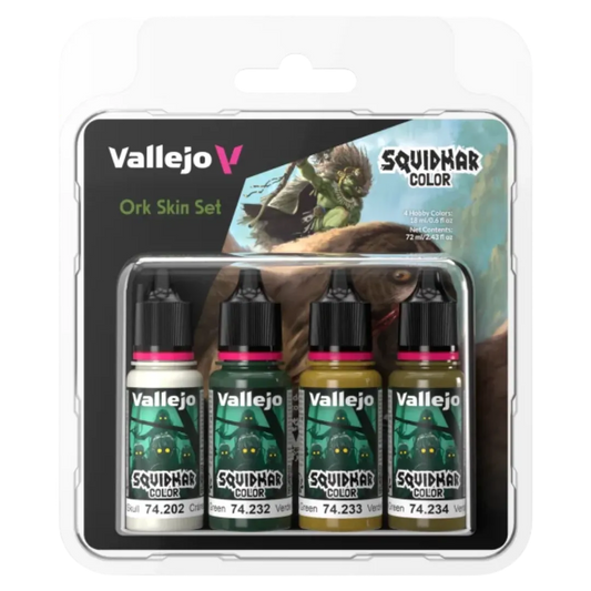 Squidmar Color - Ork Skin set (4)-Vallejo-Radaddel