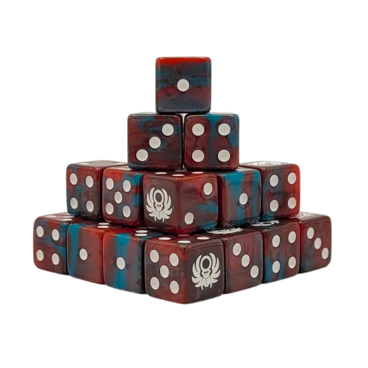Sun Scarab Red Square 16mm (25 Stück)-Baron of Dice-Radaddel