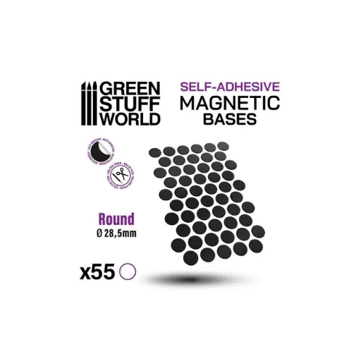 Vorgeschnittene Magnete - Rund 28,5mm-Greenstuff World-Radaddel