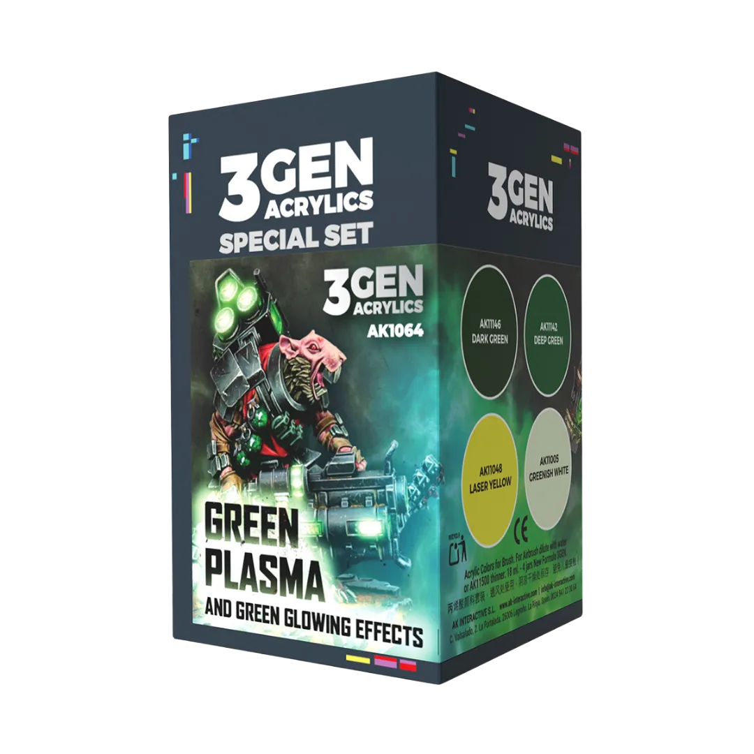 Wargame Color Set. Green Plasma And Glowing Effect-AK-Interactive-Radaddel