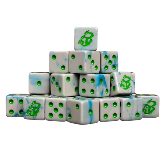 White Shadow, Hydra Dice 16mm Square (25 Stück)-Baron of Dice-Radaddel